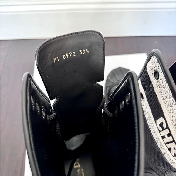 Christian Dior Black & White Ankle Boots Size 9.5 - Picture 8 of 10